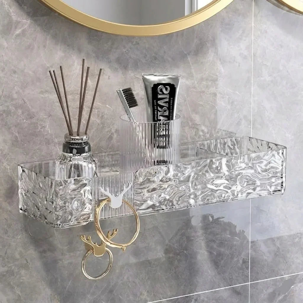 Crystal Clear Acrylic Corner Shelf