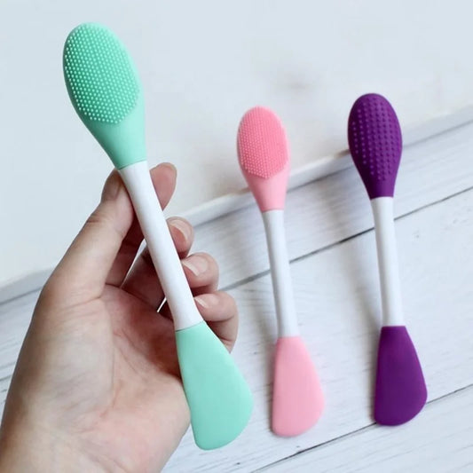 Double-Ended Silicone Face Mask Brush & Mud Applicator Wand