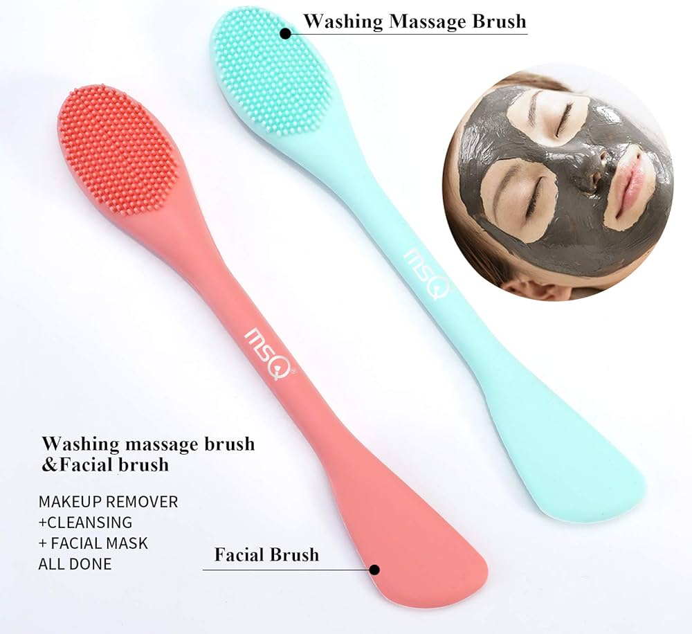 Double-Ended Silicone Face Mask Brush & Mud Applicator Wand