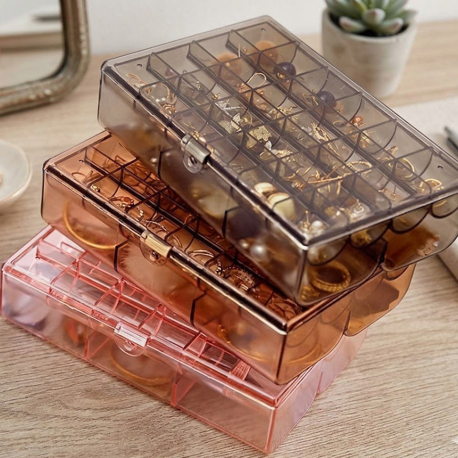 Double Tier Acrylic Jewelry Organizer for Earrings & Rings