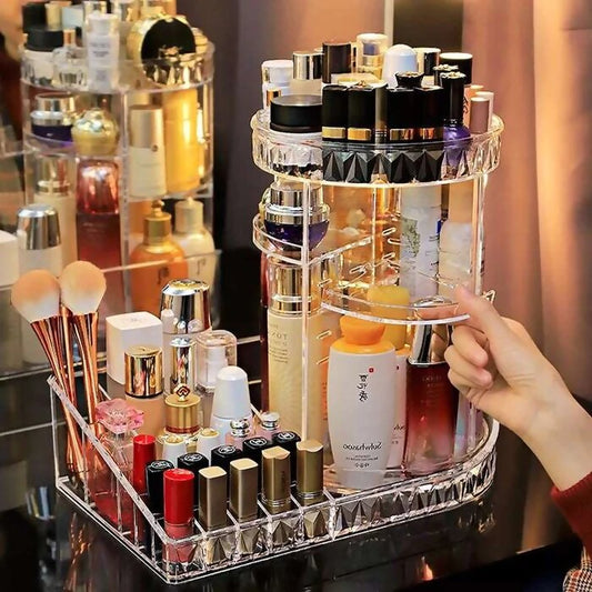 Transparent Multi-Compartment Cosmetic Dressing Case