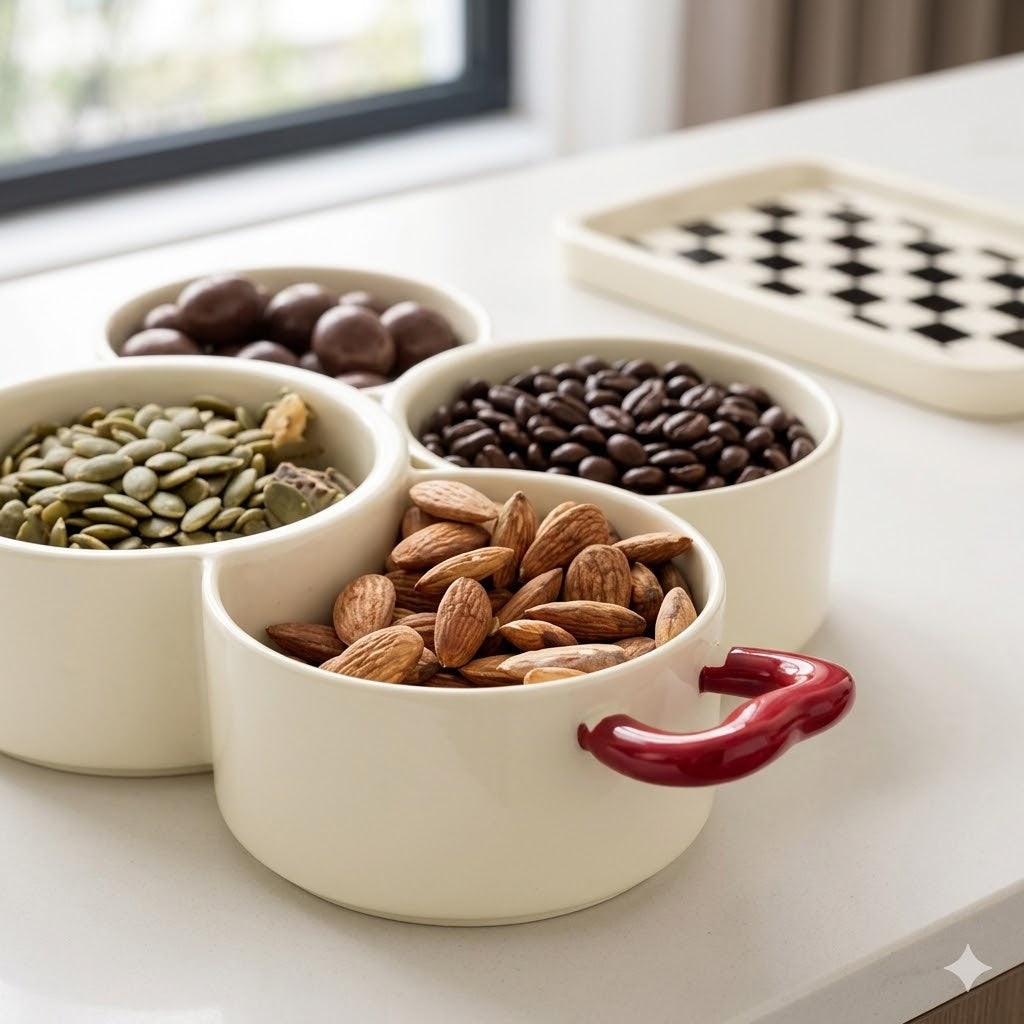 Elegant 5-in-1 Snack & Fruit Platter, Kitchen Accessories 