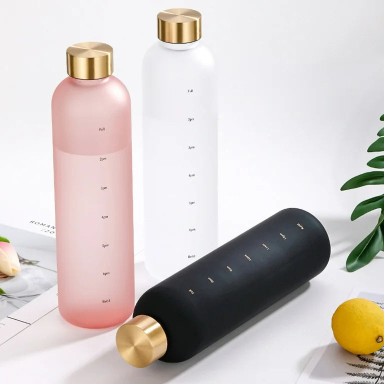 Graduated Measurement Scale Chilly Water Bottle — BPA-Free