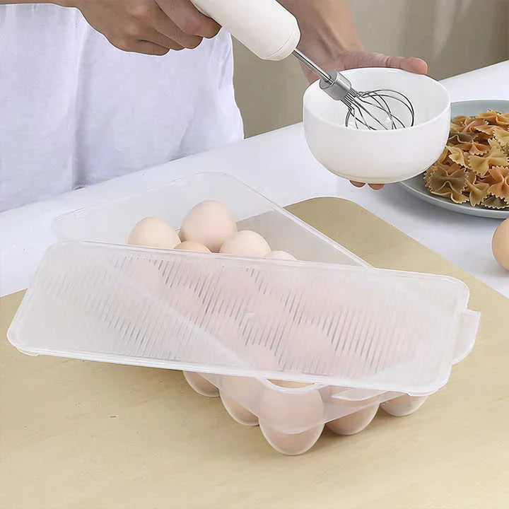 15-Grid Egg Storage Container With Lid