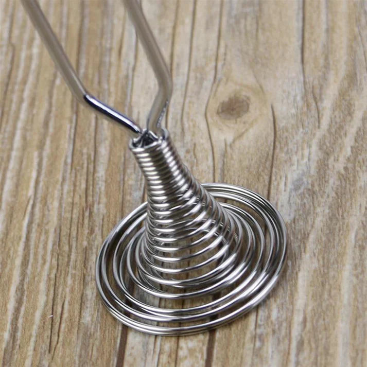 Stainless Steel Spring Coil Egg Beater Hand Whisk