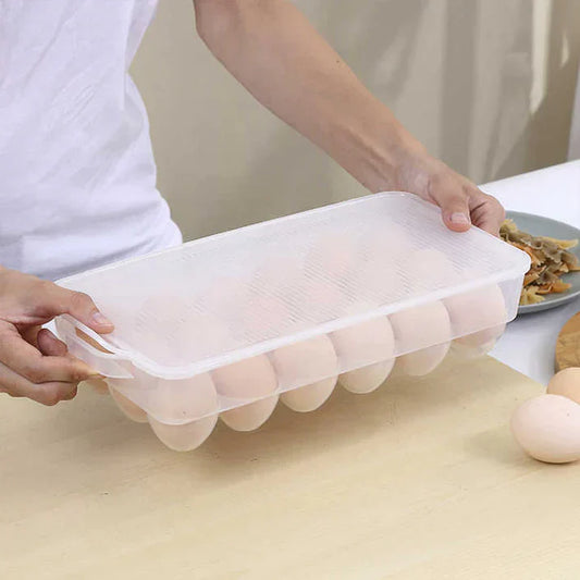 15-Grid Egg Storage Container With Lid