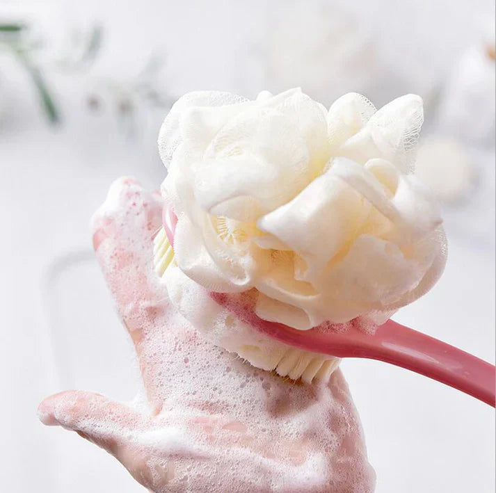 Long Handle Loofah Bath Brush — Back Scrubber