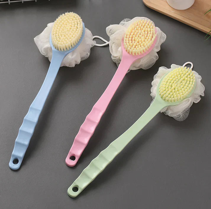 Long Handle Loofah Bath Brush — Back Scrubber