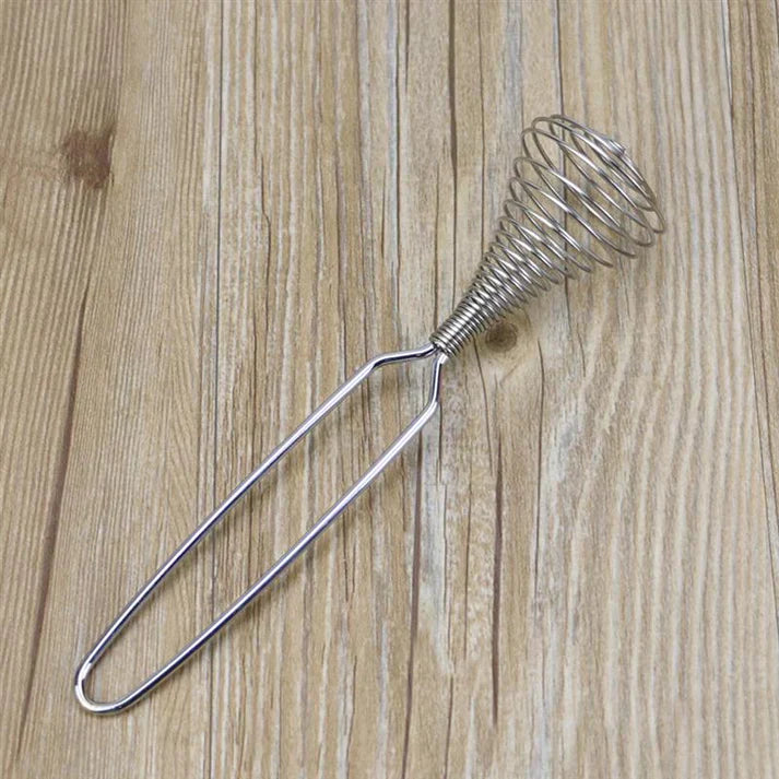 Stainless Steel Spring Coil Egg Beater Hand Whisk