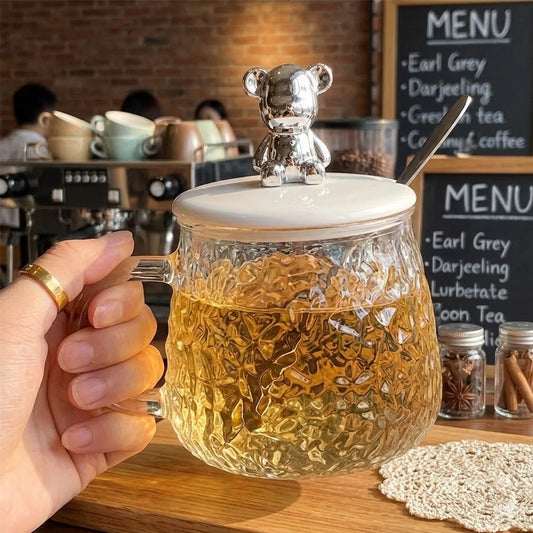 Honey Bear Glass Cup 400ml