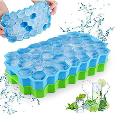 Silicone Honeycomb Ice Cube Maker Tray With Lid