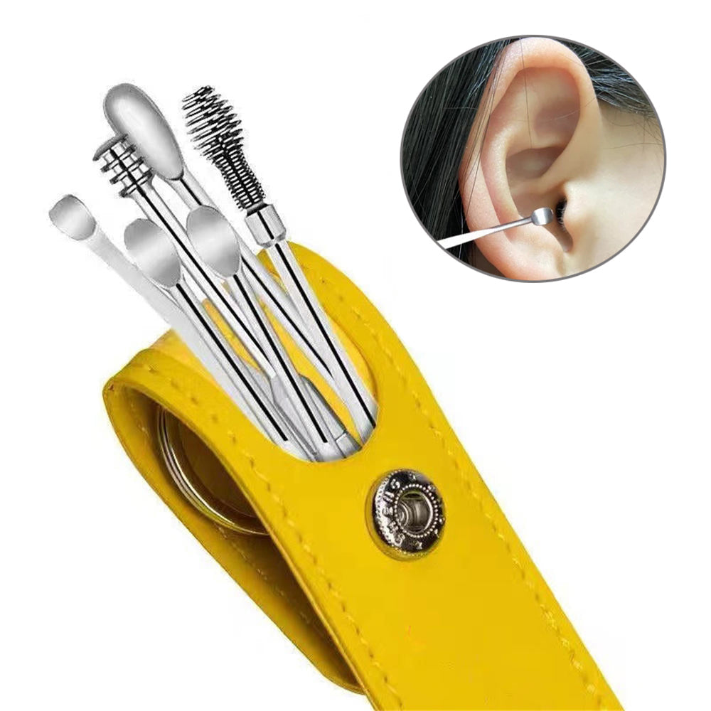 Stainless Steel Spiral Earwax Cleaner Tool Set — Safe Use