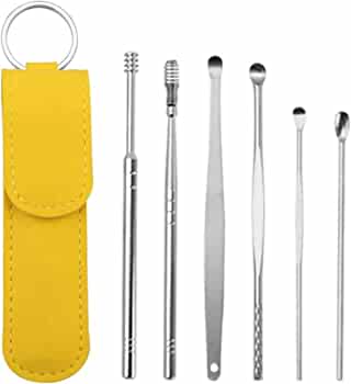 Stainless Steel Spiral Earwax Cleaner Tool Set — Safe Use