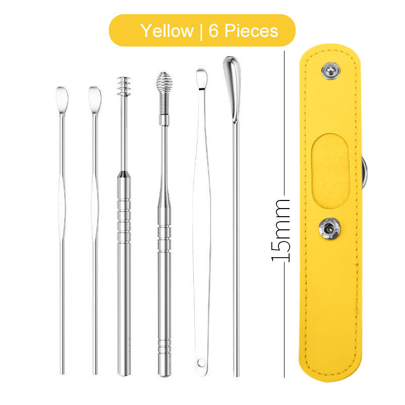 Stainless Steel Spiral Earwax Cleaner Tool Set — Safe Use