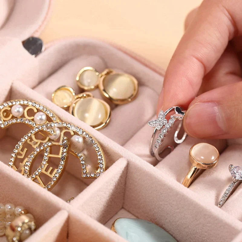 Luxury Plush Jewelry Organizer Box, Jewelry Organizer 