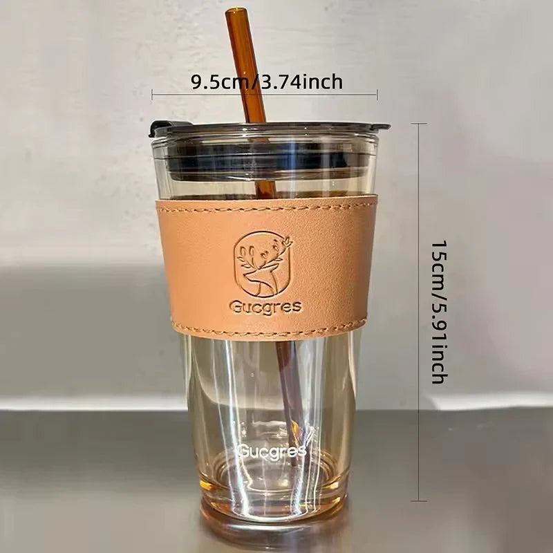 Minimal Glass Coffee Sipper 450ML