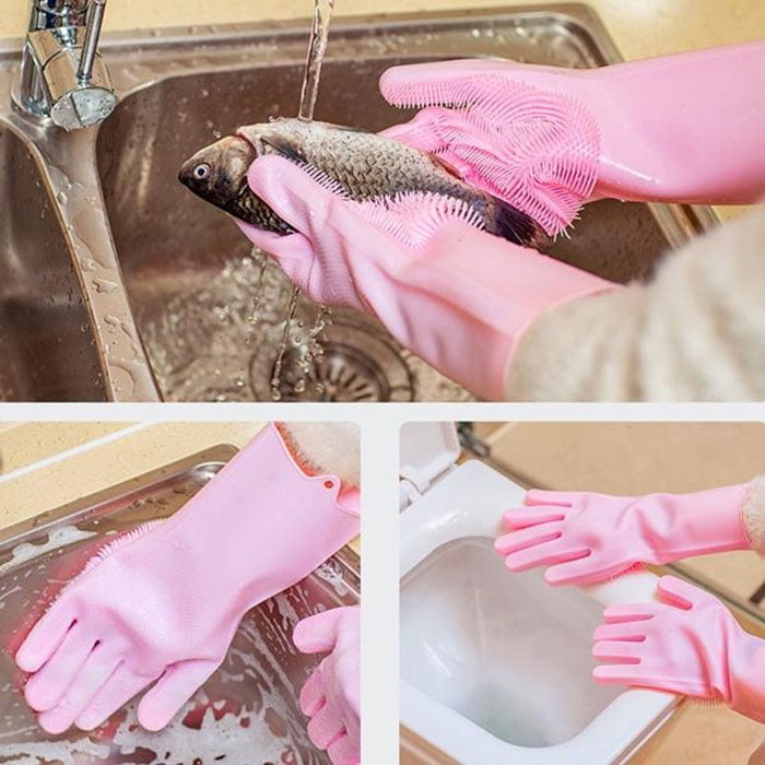 Multi-Purpose Silicone Cleaning Gloves, Home and Living 