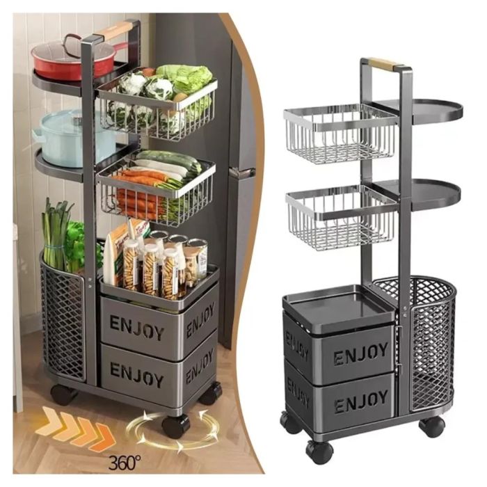 Multi-Tier Kitchen Storage Cart, Kitchen Accessories 