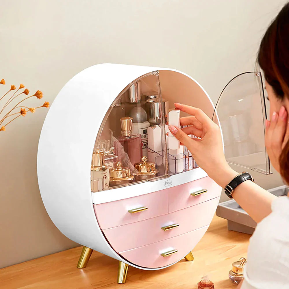 Oval Desktop Beauty Storage Organizer, Wardrobe and Organizer 