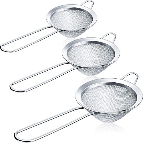 3-Pack Stainless Steel Mesh Tea Strainer — Filter Infuser