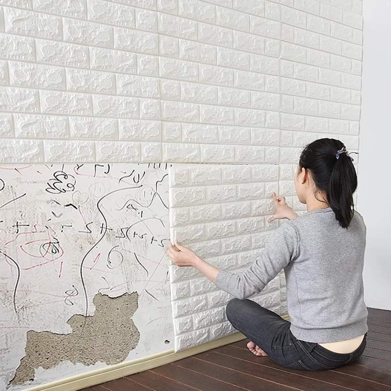 Peel & Stick Brick Wall Sheet, Home and Wall Decor 