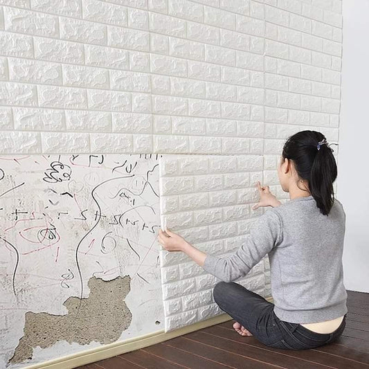 Peel & Stick Brick Wall Sheet, Home and Wall Decor 