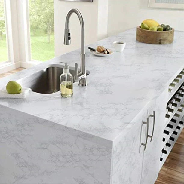 Removable White Marble Paper Sticker, Home and Wall Decor