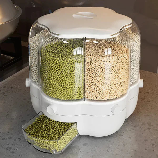  Rotating Rice Barrel, Kitchen Accessories 