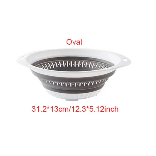 Multipurpose Oval Foldable Fabric Storage Basket