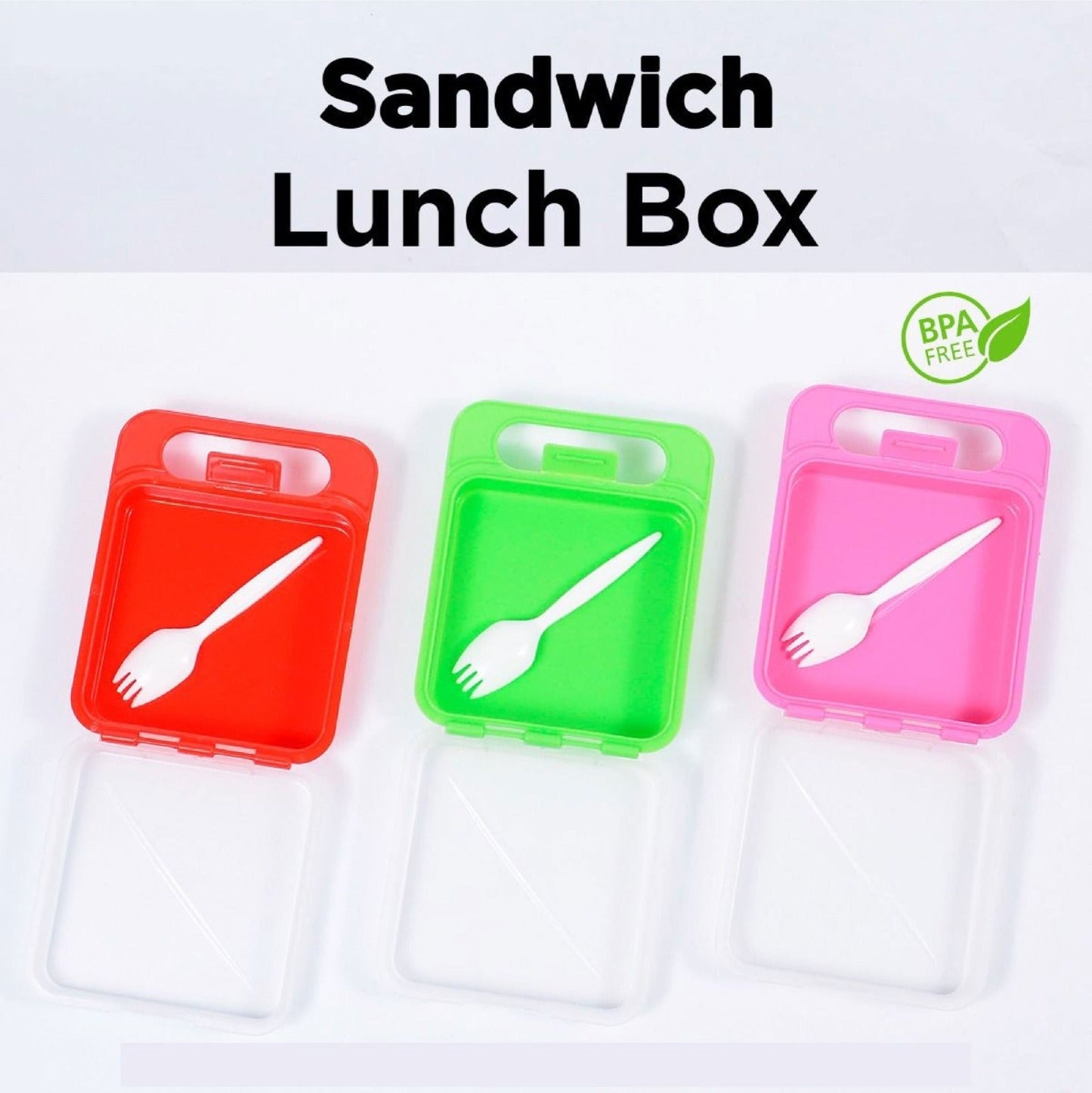 Sandwich Lunch Box With Fork For Kid