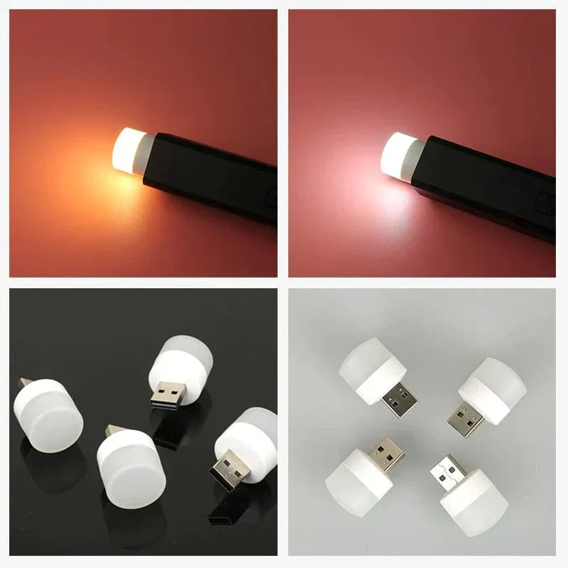 10-Piece Portable Mini Usb Led Bulb Night Light
