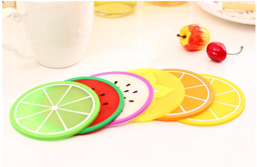 Silicone Fruit Cup Mat Coaster Insulation Pad