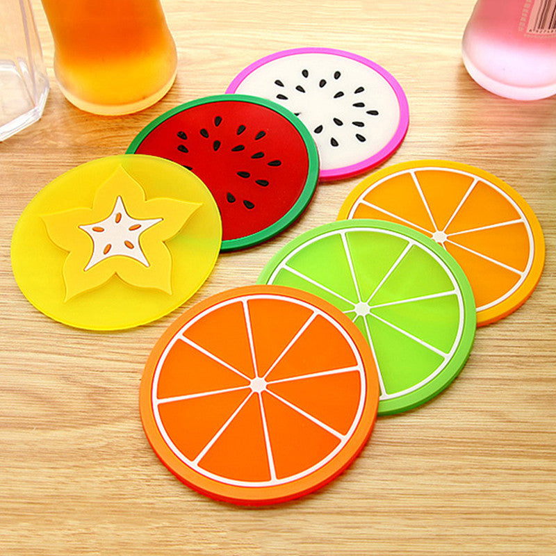Silicone Fruit Cup Mat Coaster Insulation Pad