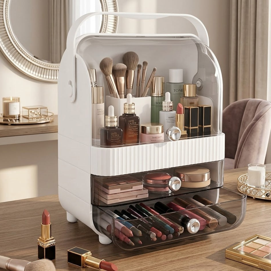 Skincare Organizer Box with 2 Drawers