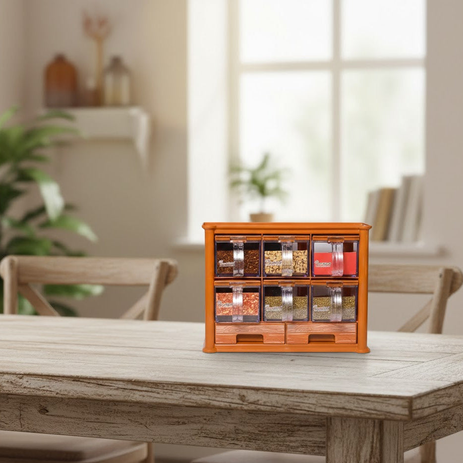 Spice Rack with Drawers – Head Chef Premium Organizer, Kitchen Accessories 
