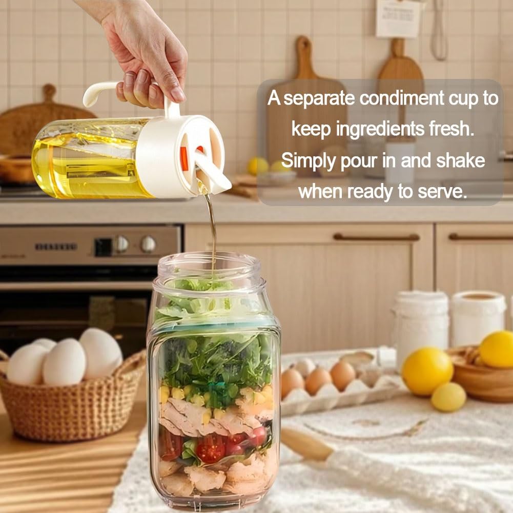 Travel-Friendly Salad & Snack Box – Spill-Proof Design, Kitchen Accessories 