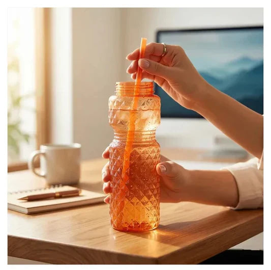 Twinkle Portable Straw Water Bottle