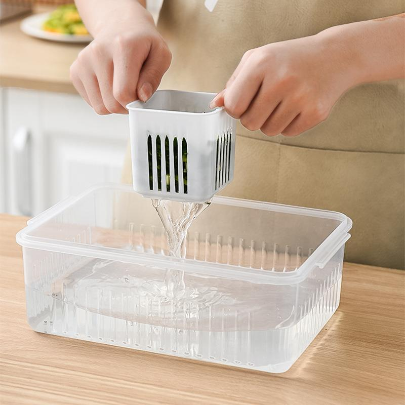 6-Grid Refrigerator Drain Storage Box