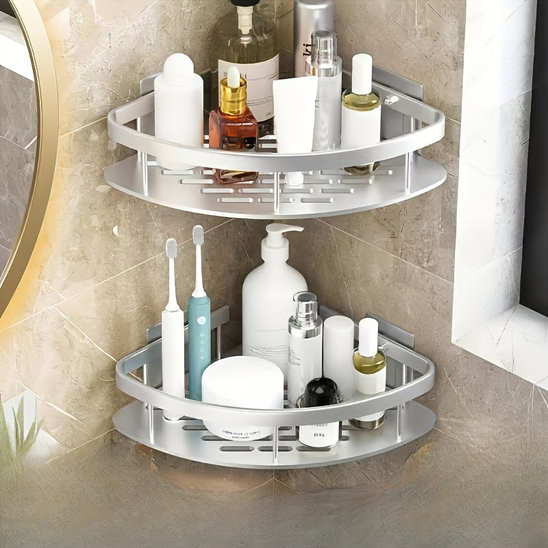 Wall Mount Corner Shelf Organizer (2-Tier)