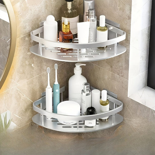 Wall Mount Corner Shelf Organizer (2-Tier)