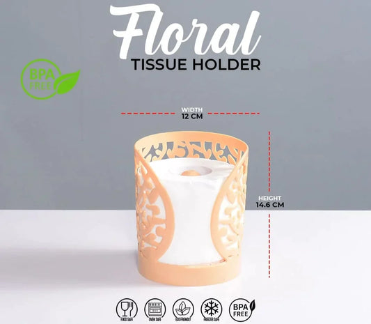 Floral Decorative Tissue Paper Holder & Dispenser Box