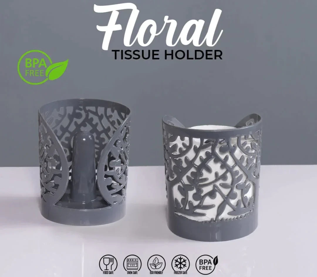 Floral Decorative Tissue Paper Holder & Dispenser Box