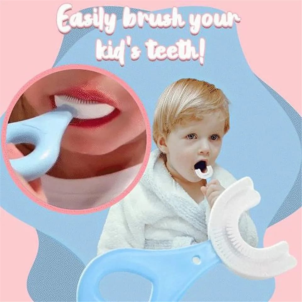 Silicone U-Shaped Baby Toothbrush Pack Of 2