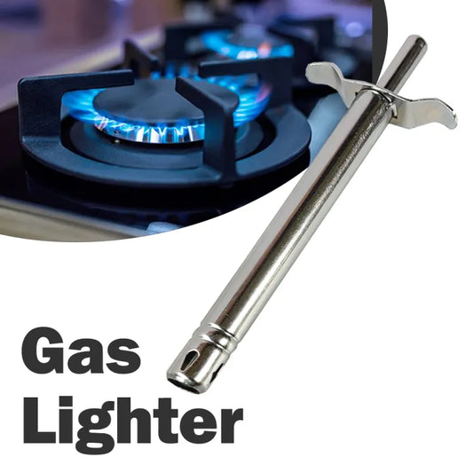 Stainless Steel Long Handle Manual Gas Lighter — Kitchen