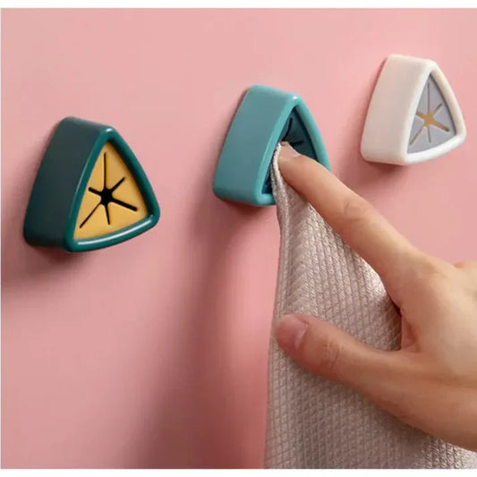Triangular Silicone Hanging Towel & Cloth Organizer