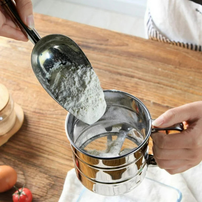 Stainless Steel Flour Sieve Cup Strainer — Handheld Sifter