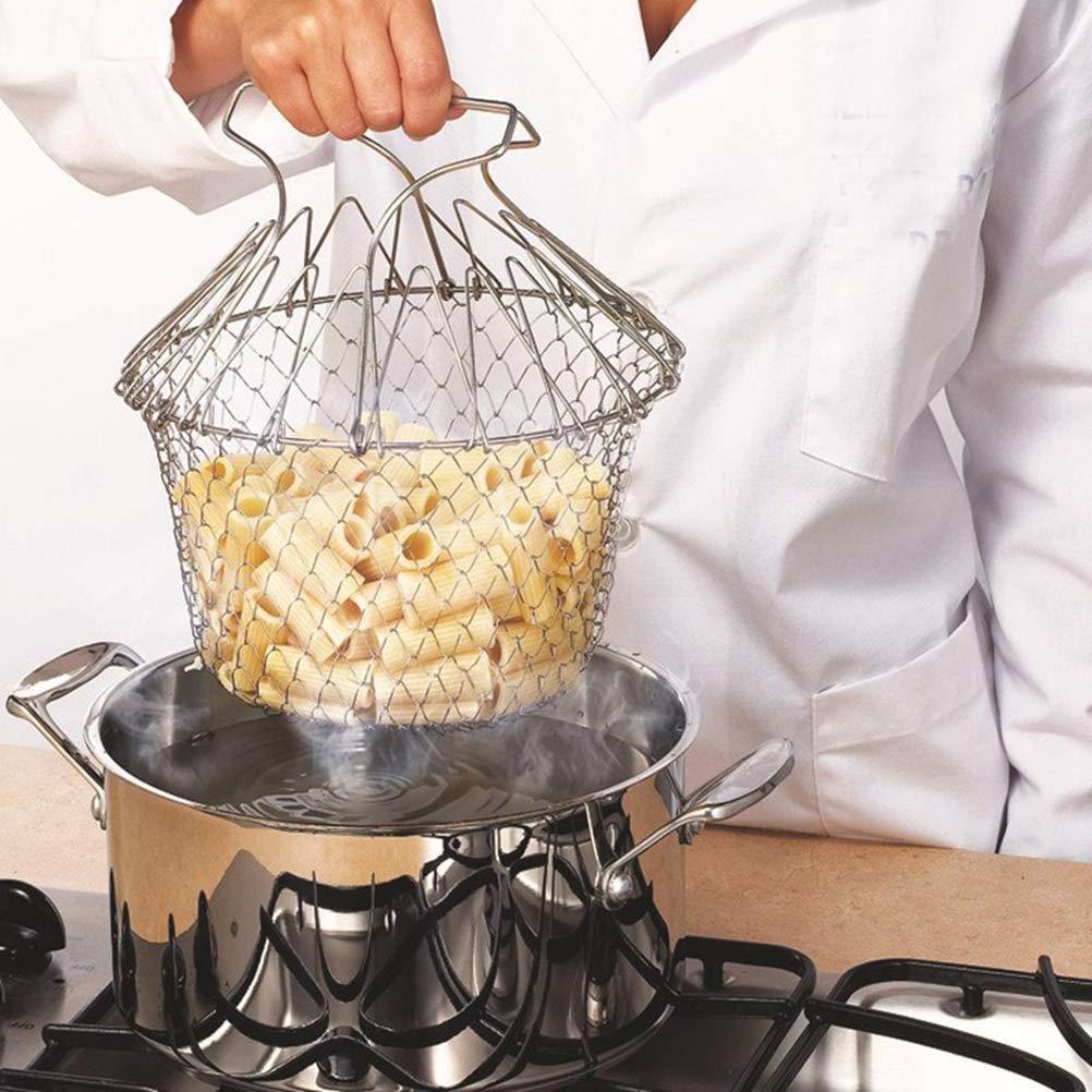 Stainless Steel Pasta & Vegetable Draining Basket — Large