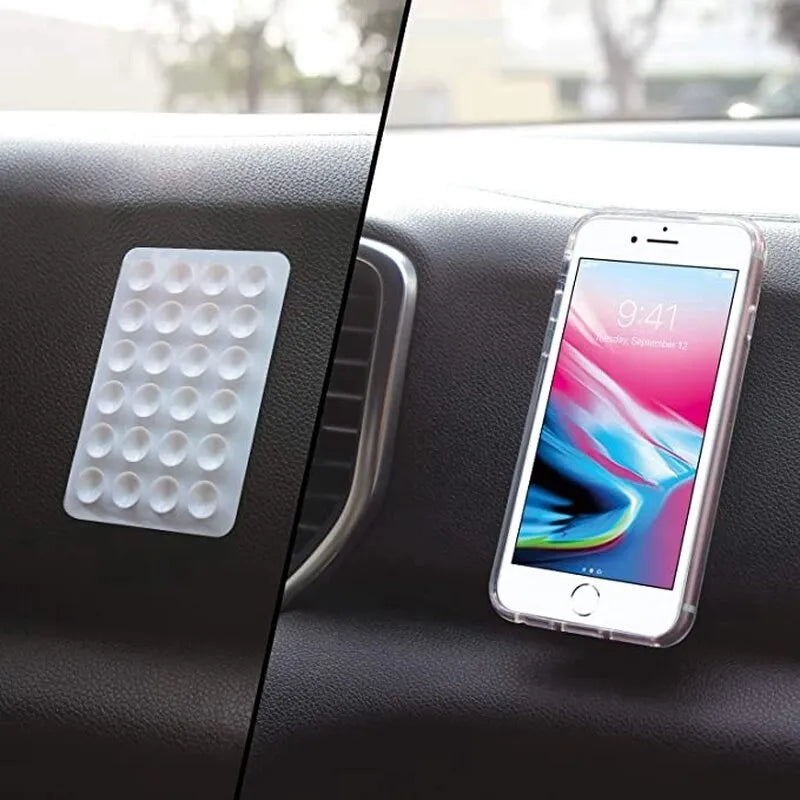 Silicone Suction Cup Phone Holder — Universal Dashboard Mount