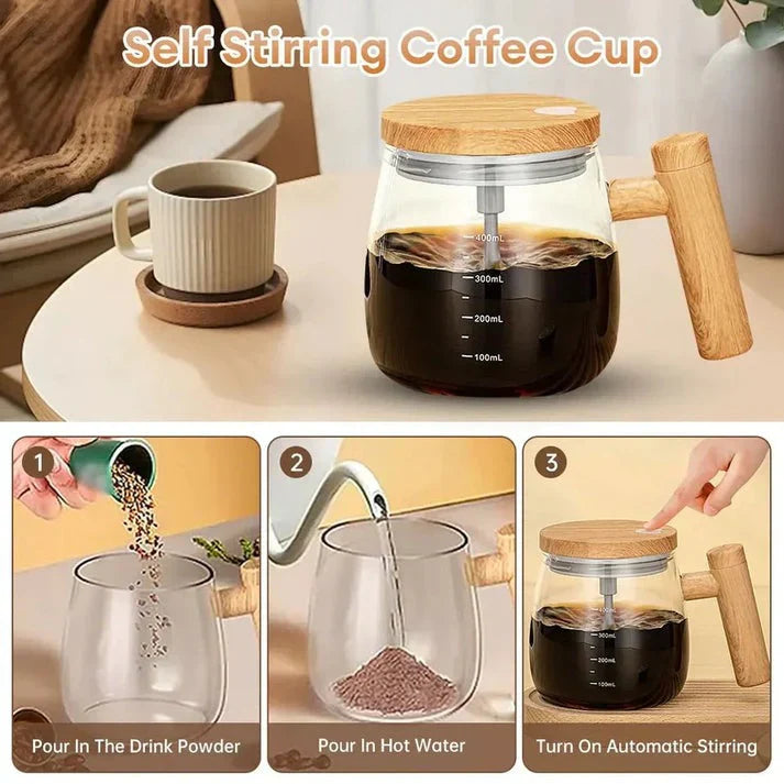 Electric Self-Stirring Mixing Cup — Auto Coffee Mug