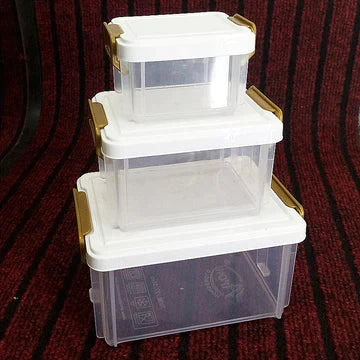 3-Piece Multi-Purpose Stackable Storage Boxes